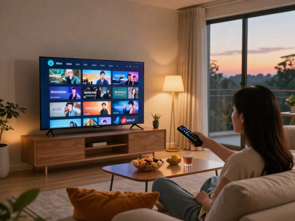 Profitez de l'expérience de divertissement avec Atlas pro ontv dans un salon moderne.