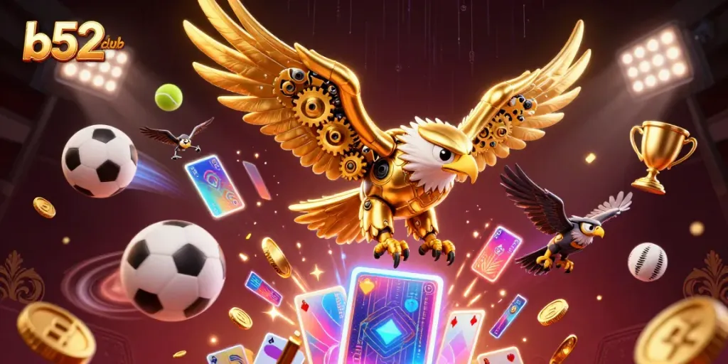 Engage in thrilling gameplay at b52club with vibrant holographic elements and dynamic animations.